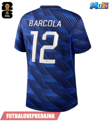 Lacne Muži Futbalové dres Francúzsko Bradley Barcola #12 MS 2026 Krátky Rukáv - Domáci